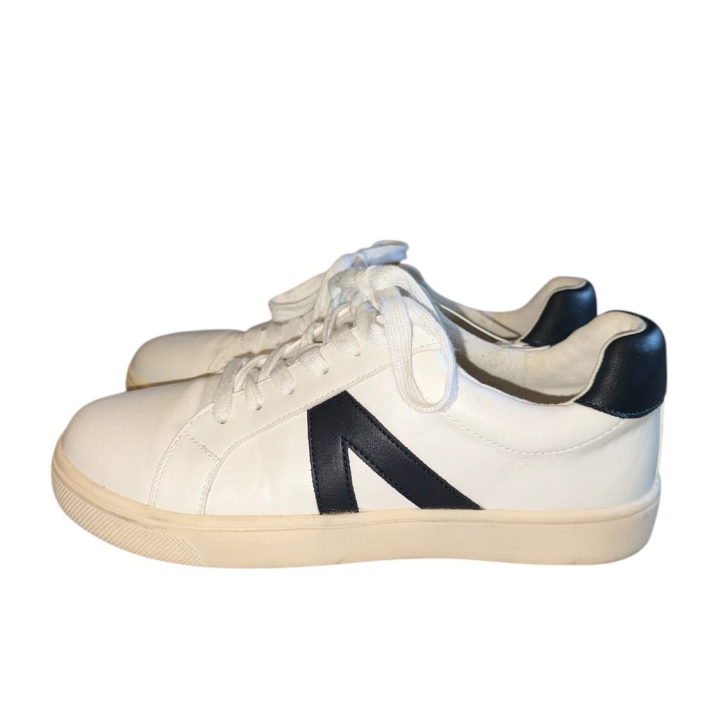 MIA Classic White and Black Lace-Up Sneakers